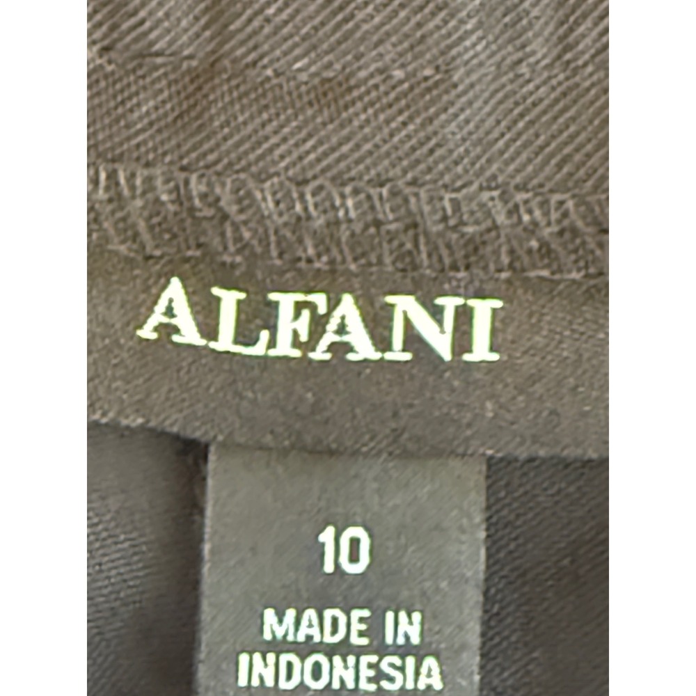 Alfani Womens Black High Rise Pleated Wide Leg Trousers Twill Dress Pants Sz 10 - Picture 9 of 13